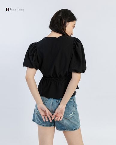 Áo thun kiểu tay bồng thiết kê phối nút 10207272
