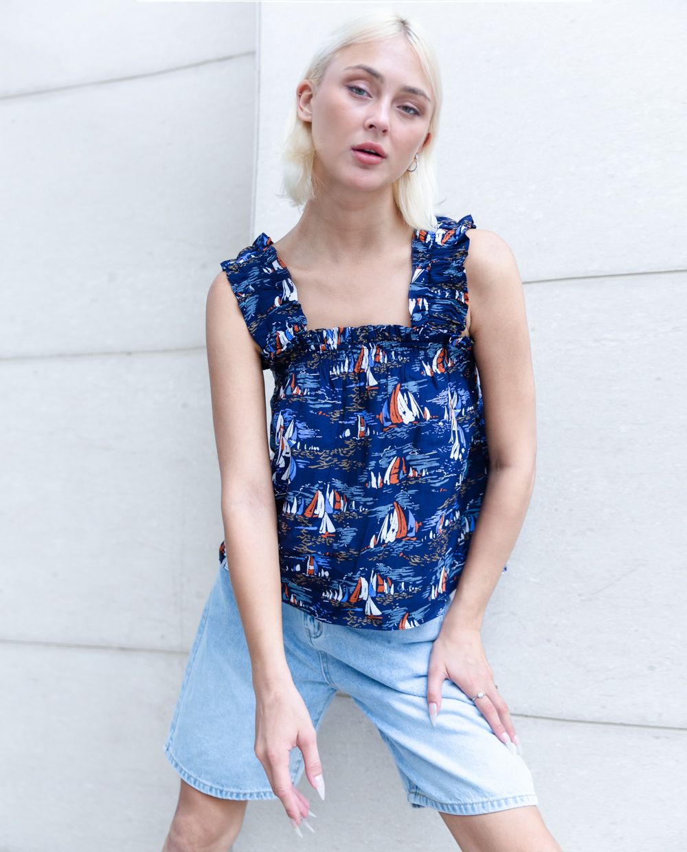 Áo sơ mi dây kiểu 10507397