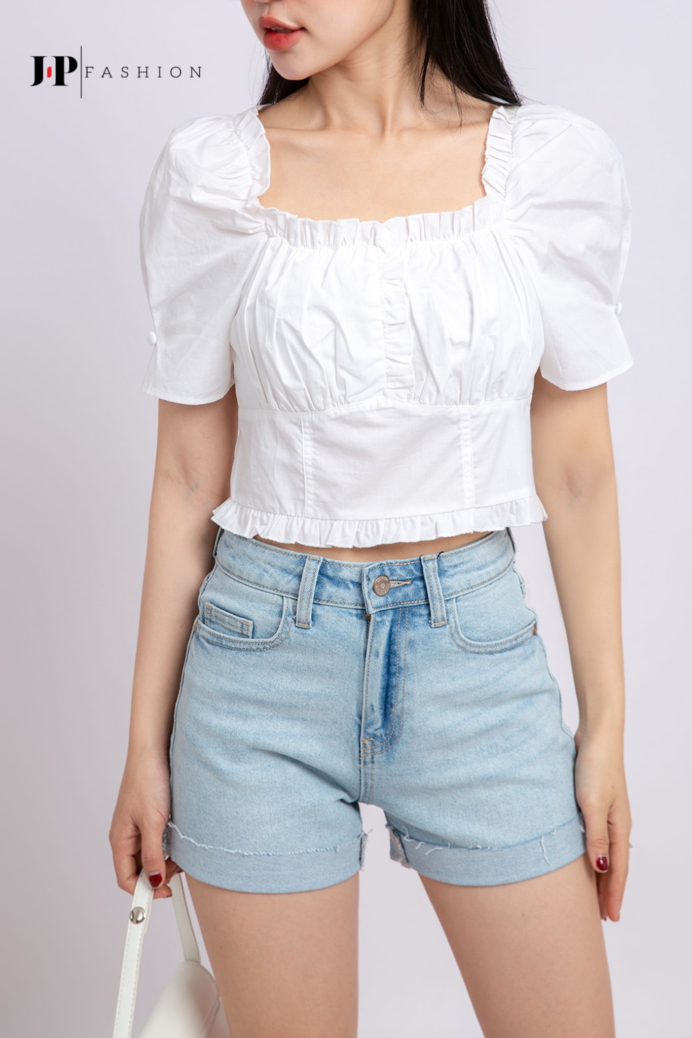 Áo sơ mi kiểu croptop 10607586