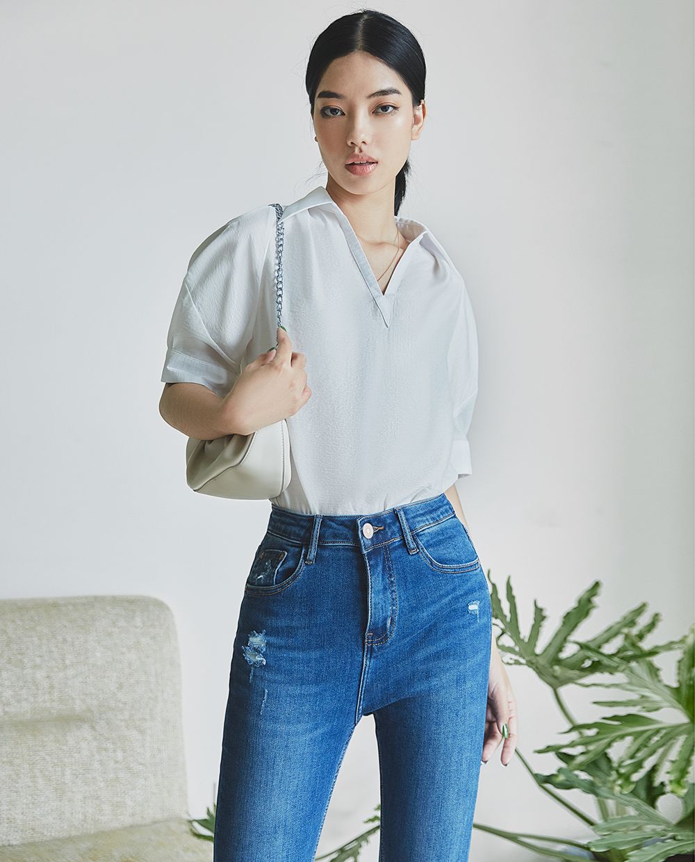 Áo sơ mi kiểu ngắn tay