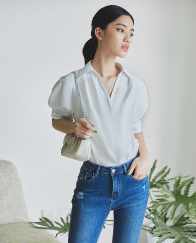 Áo sơ mi kiểu ngắn tay