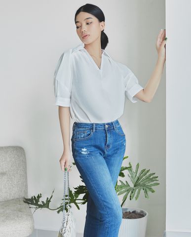 Áo sơ mi kiểu ngắn tay