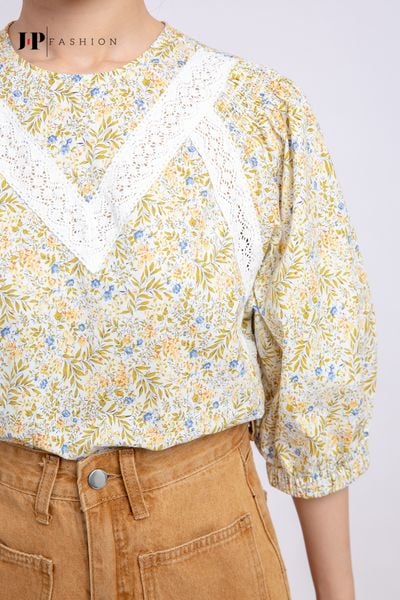 color_ Trắng hoa vàng