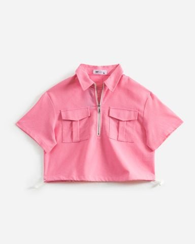 Áo Sơ Mi Croptop Dây Rút Eo 10611758