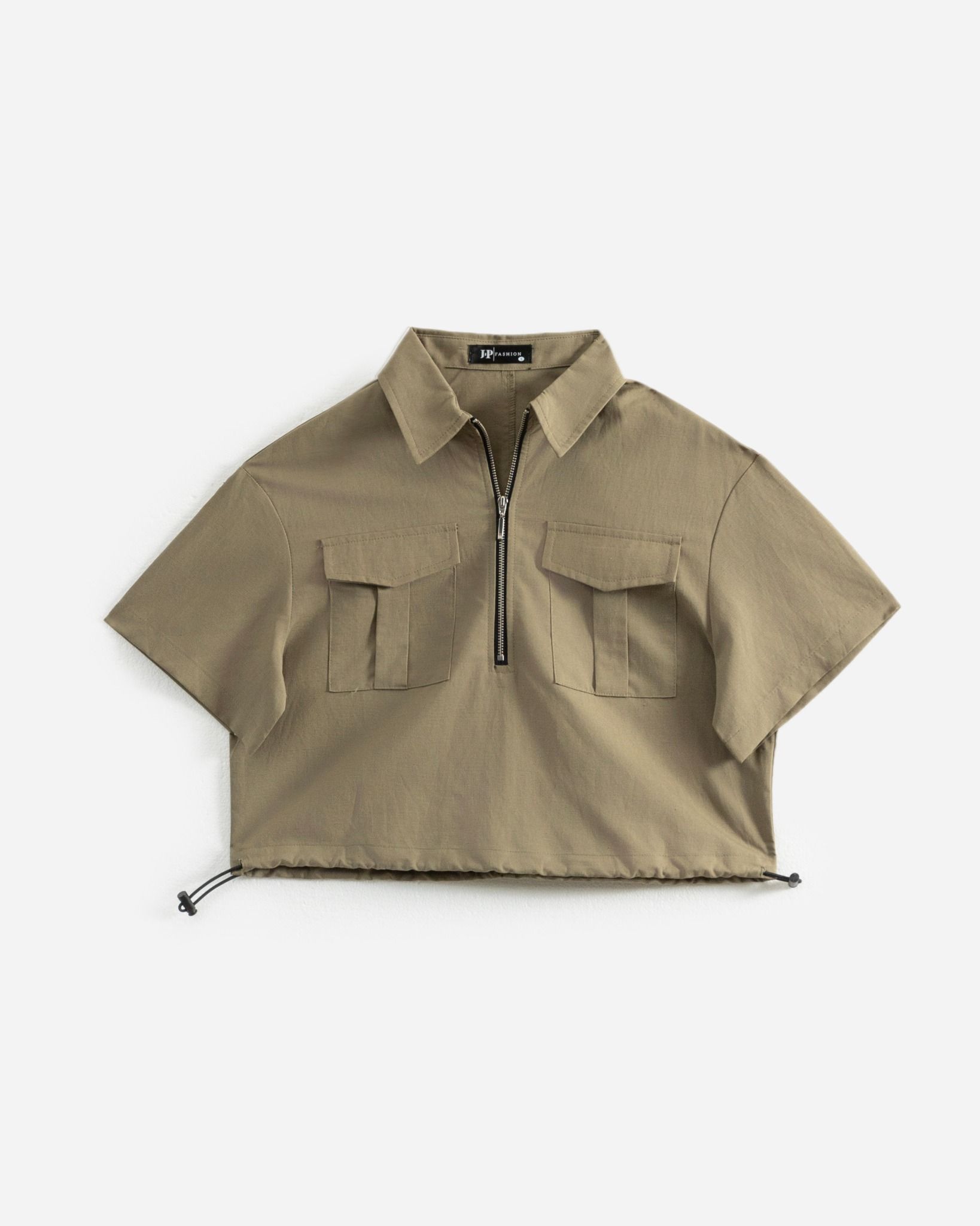 Áo Sơ Mi Croptop Dây Rút Eo 10611758