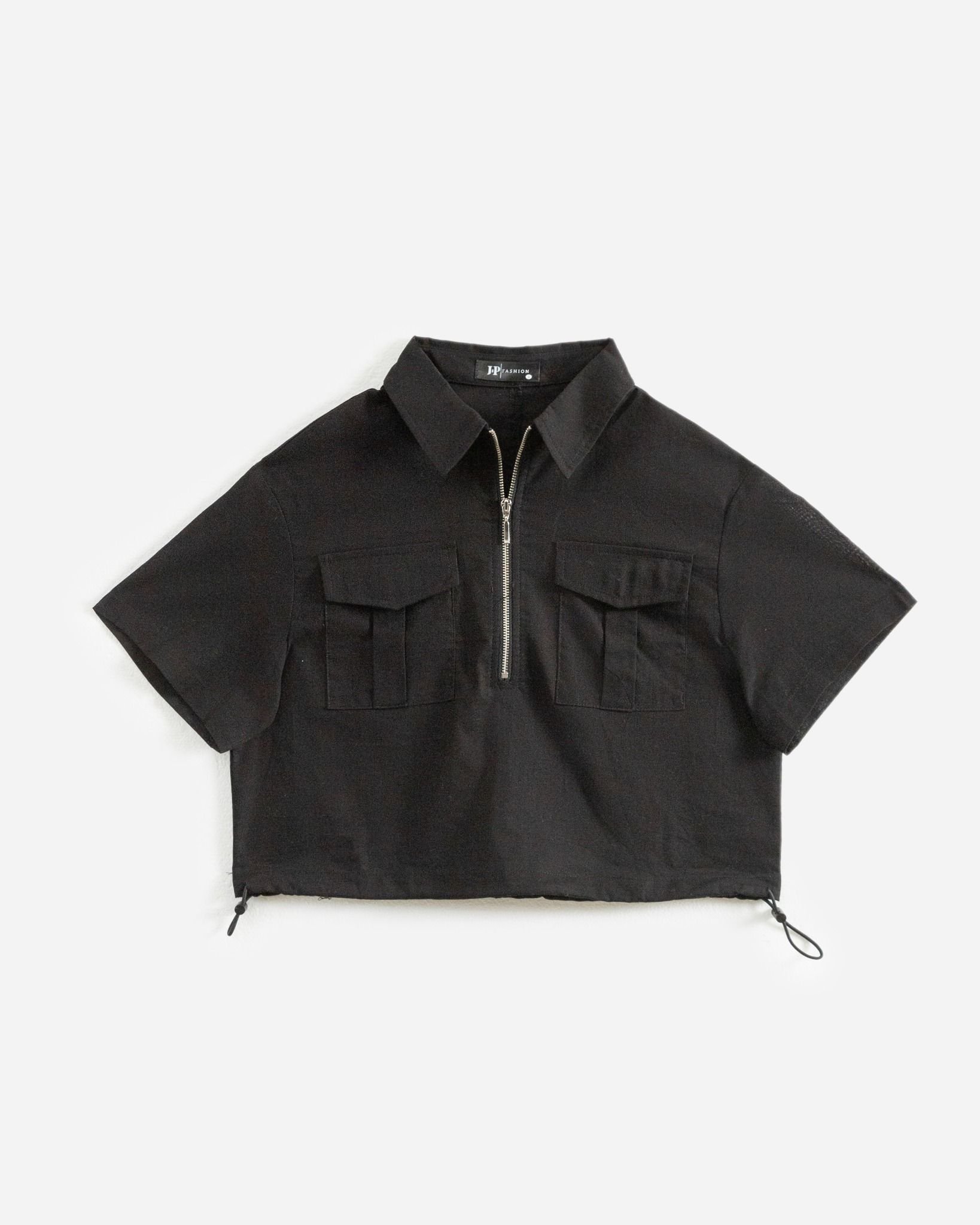 Áo Sơ Mi Croptop Dây Rút Eo 10611758