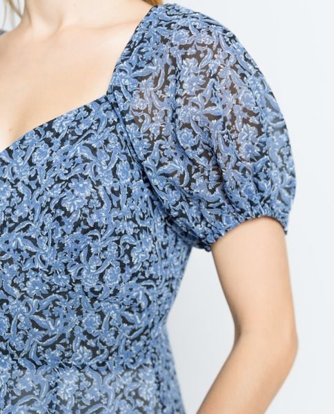 color_ Đen hoa xanh