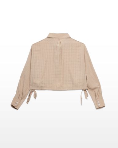 Sơ Mi Croptop Thắt Nơ Eo 10611400