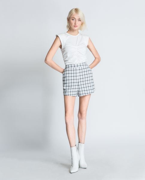 color_ Trắng caro đen