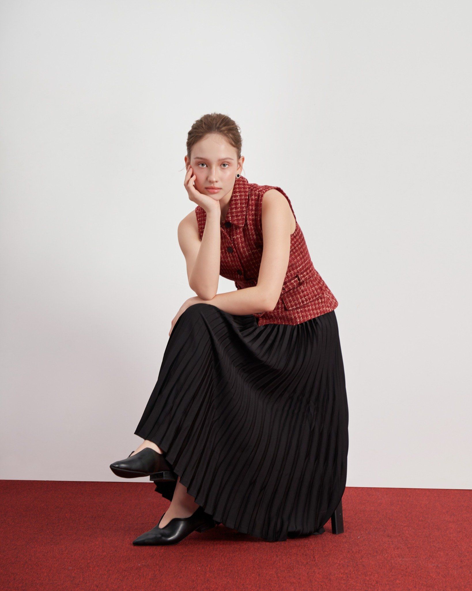 Áo Kiểu Tweed Đỏ 10611456