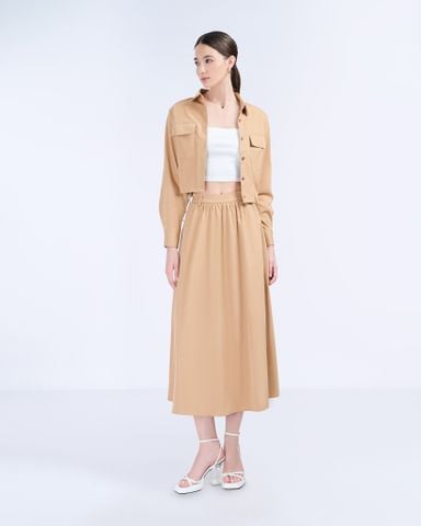 Chân Váy Kaki Dáng Dài Xòe Nhẹ 17011427