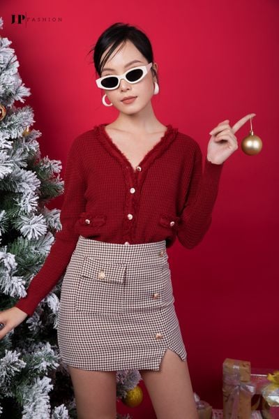 color_ Kem họa tiết nâu