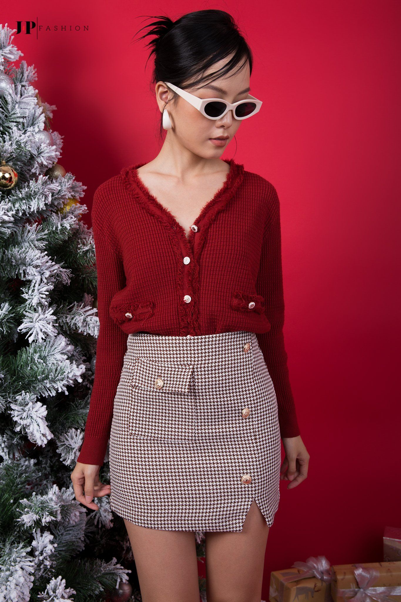 Váy tweed kiểu ngắn