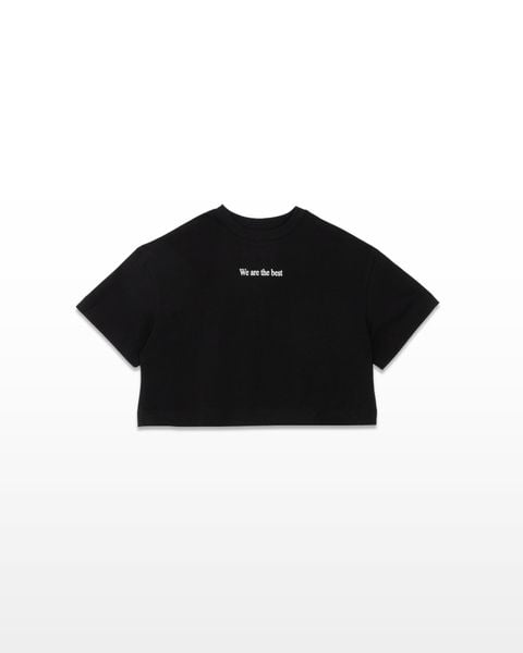 áo thun nữ croptop màu đen