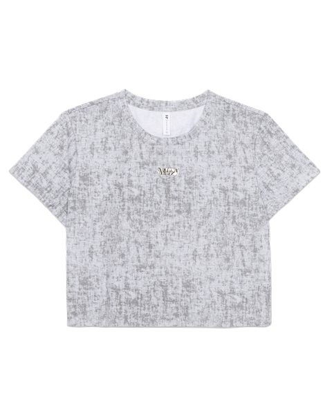 áo thun croptop họa tiết màu xám