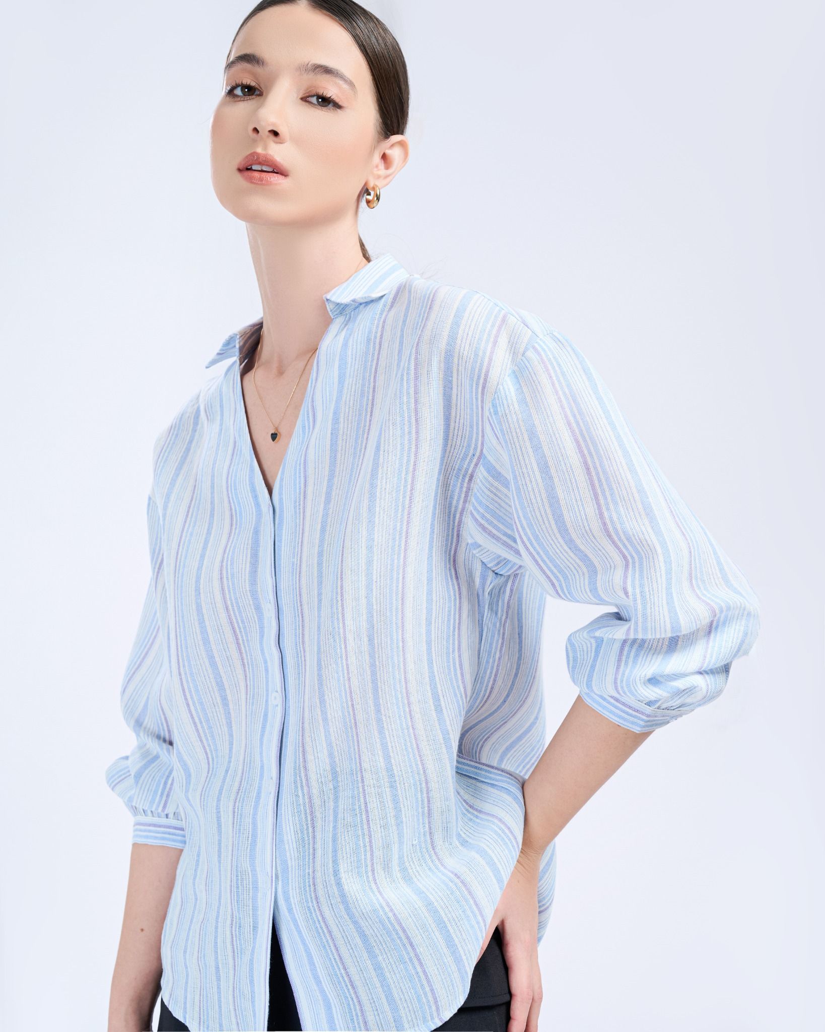 Sơ Mi Sọc Tay Dài 10611426