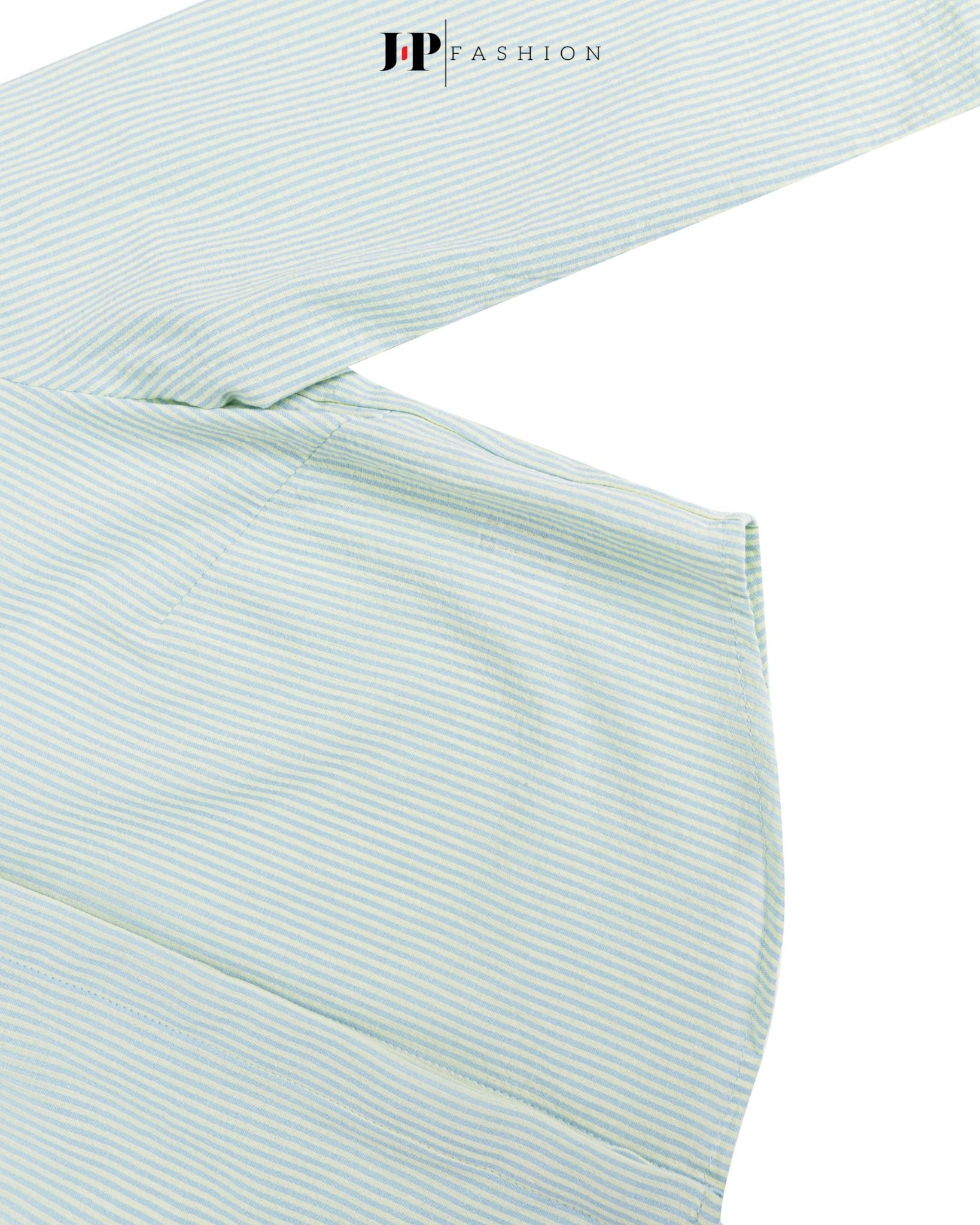 Sơ Mi Sọc Croptop Tay Dài 10611348