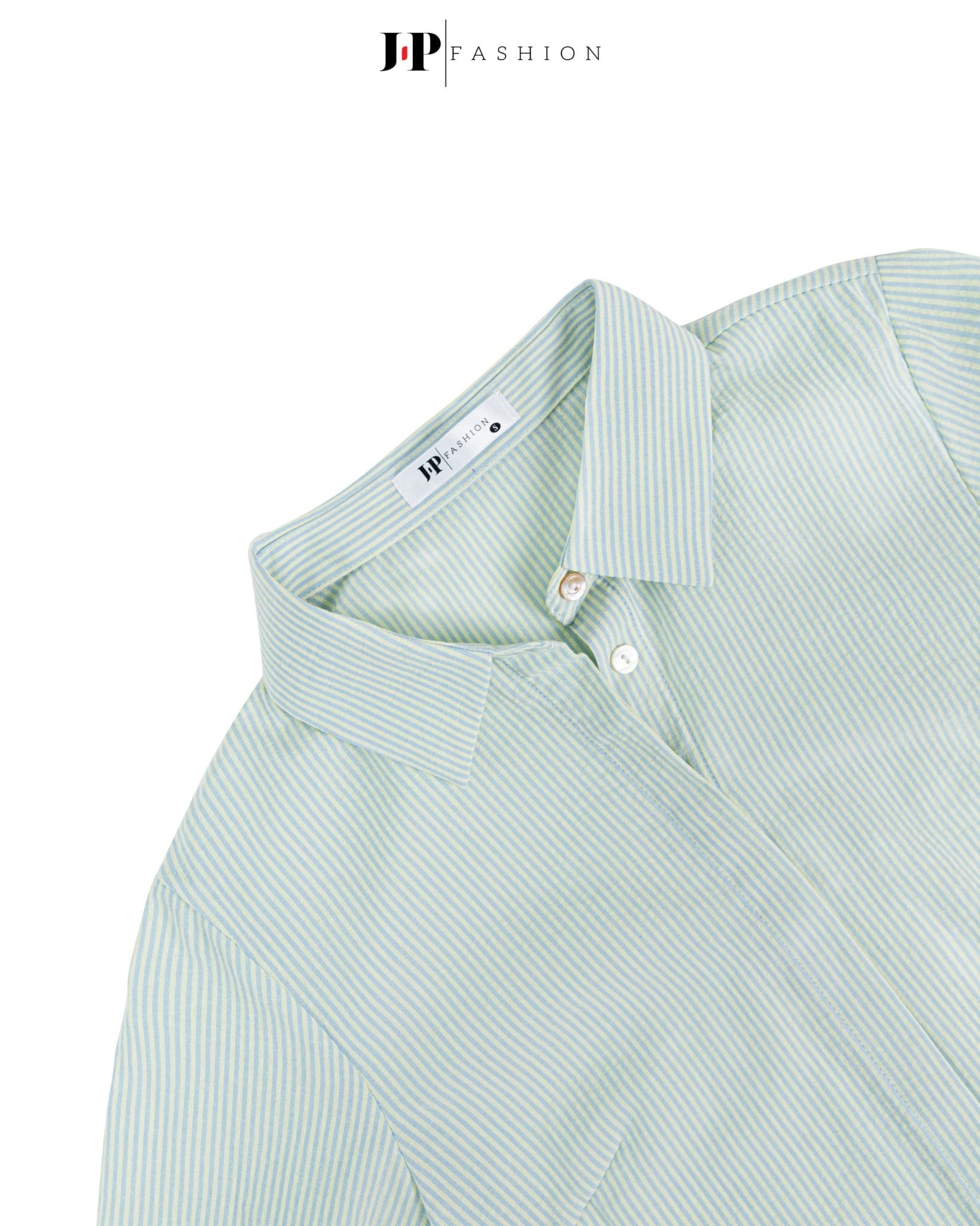 Sơ Mi Sọc Croptop Tay Dài 10611348