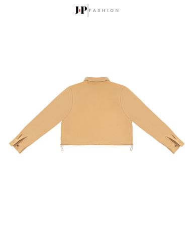 Áo Sơ Mi Kaki Croptop Dây Rút Eo 10611346