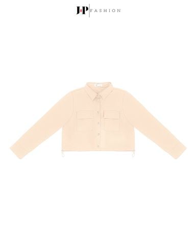 Áo Sơ Mi Kaki Croptop Dây Rút Eo 10611346