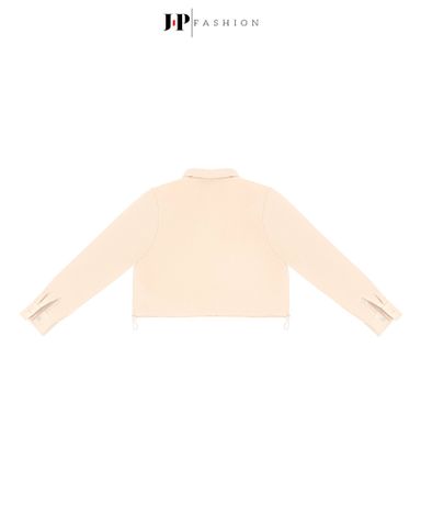 Áo Sơ Mi Kaki Croptop Dây Rút Eo 10611346