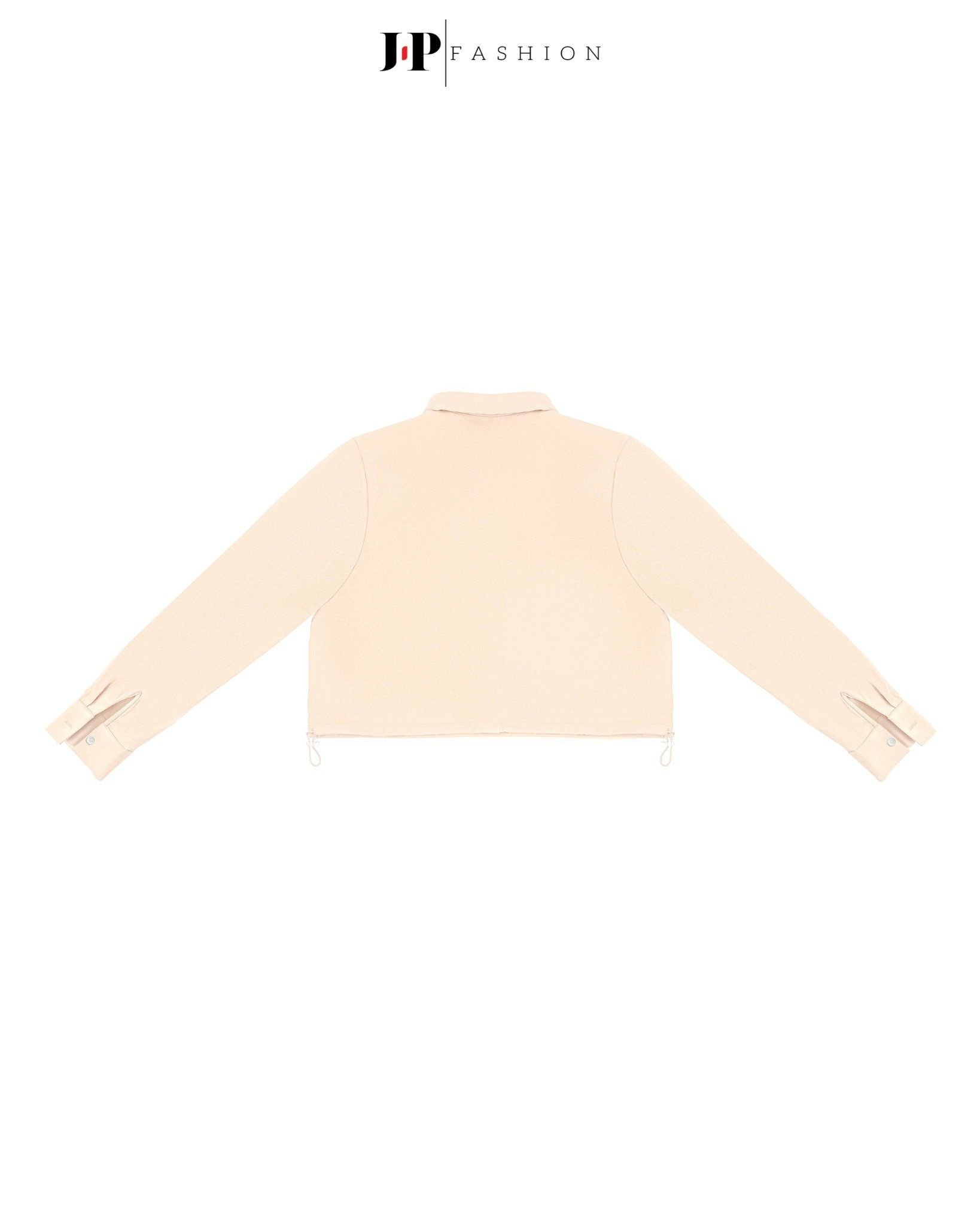 Áo Sơ Mi Kaki Croptop Dây Rút Eo 10611346