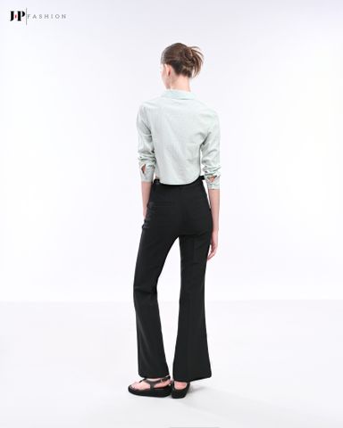 Sơ Mi Sọc Croptop Tay Dài 10611348