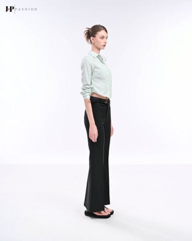 Sơ Mi Sọc Croptop Tay Dài 10611348