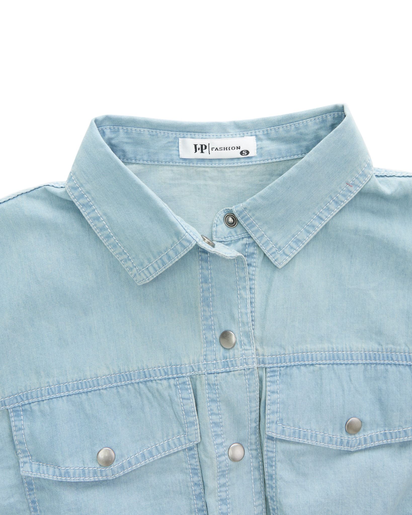 Sơ Mi Croptop Jean Chiết Eo 10611379