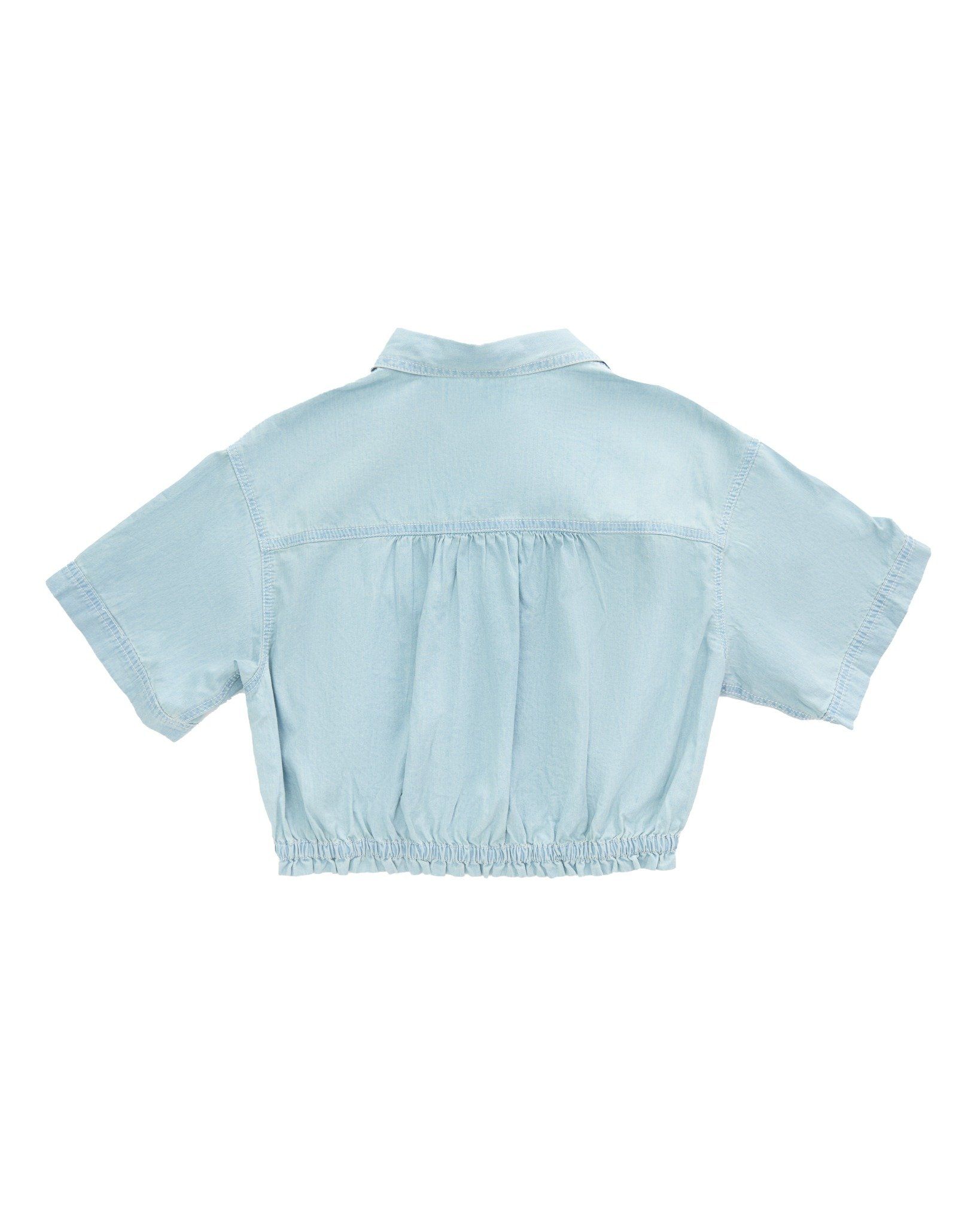 Sơ Mi Croptop Jean Chiết Eo 10611379