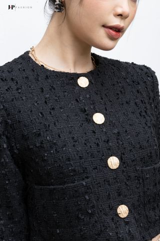 Áo khoác tweed dài tay