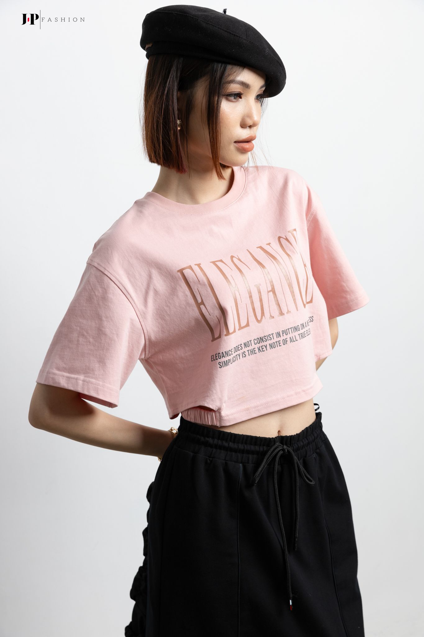  Thun croptop ngắn tay 