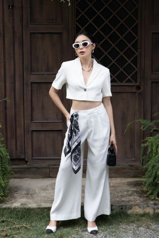 Khoác vest croptop ngắn tay