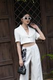 Khoác vest croptop ngắn tay