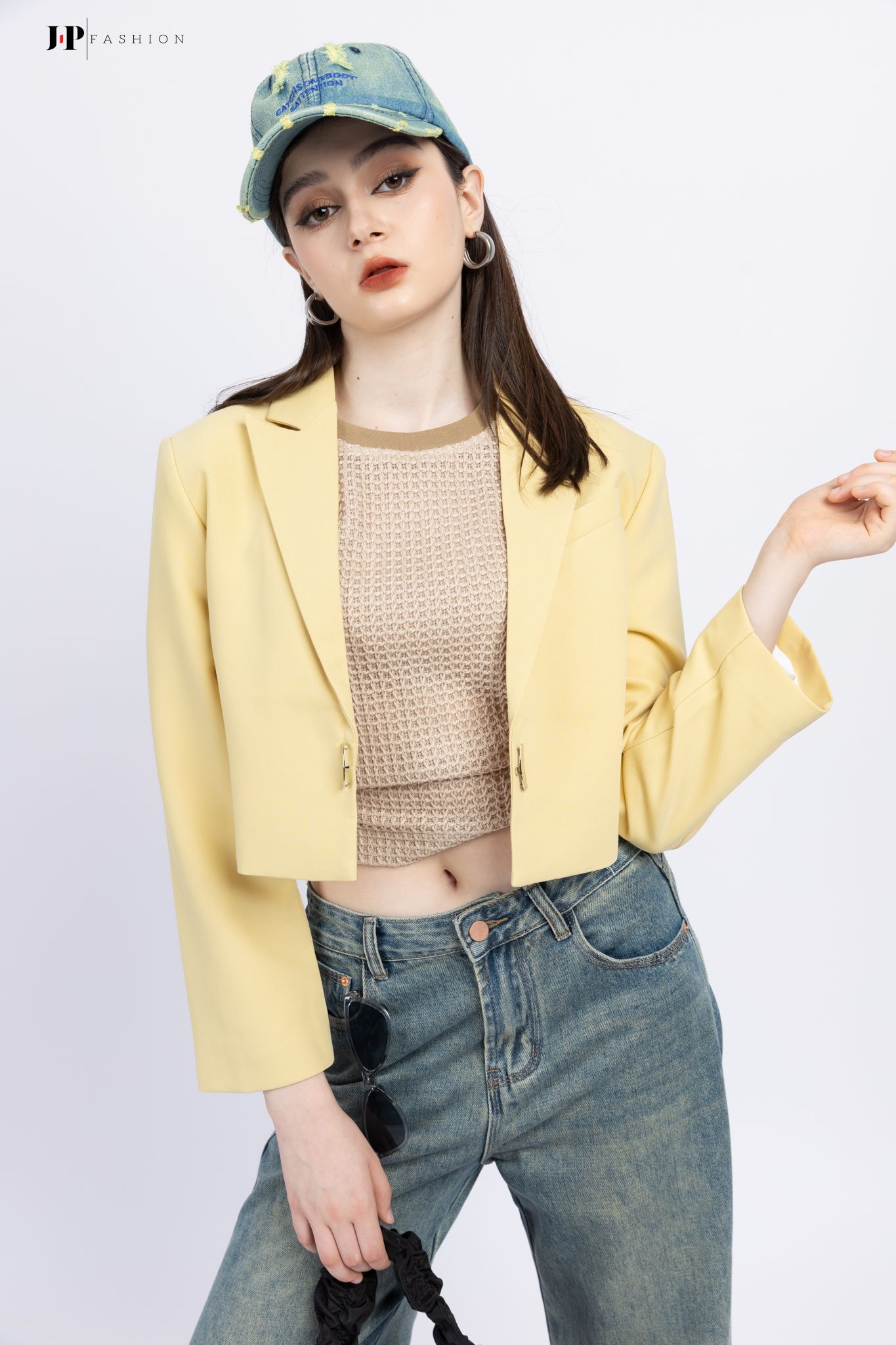 Áo Khoác Vest Kaki Croptop 11509324