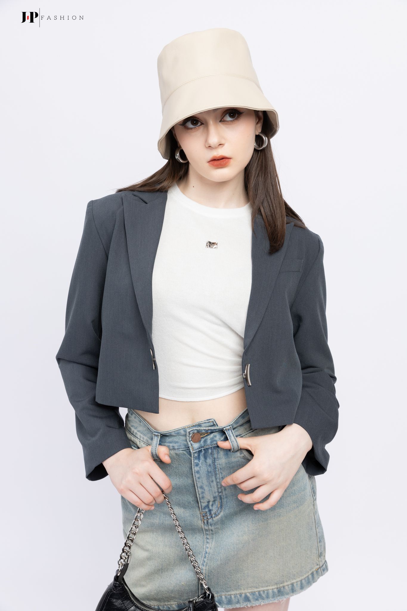 Áo Khoác Vest Kaki Croptop 11509324
