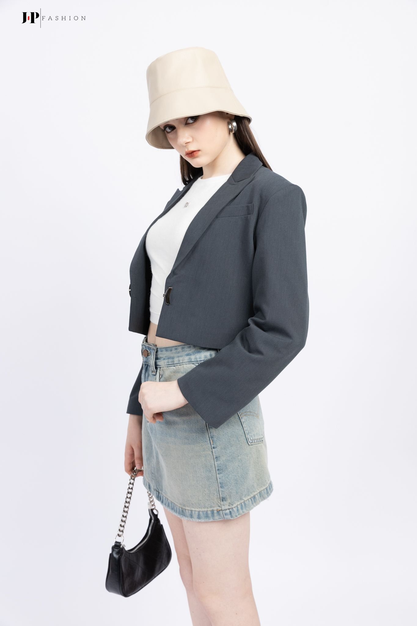 Áo Khoác Vest Kaki Croptop 11509324