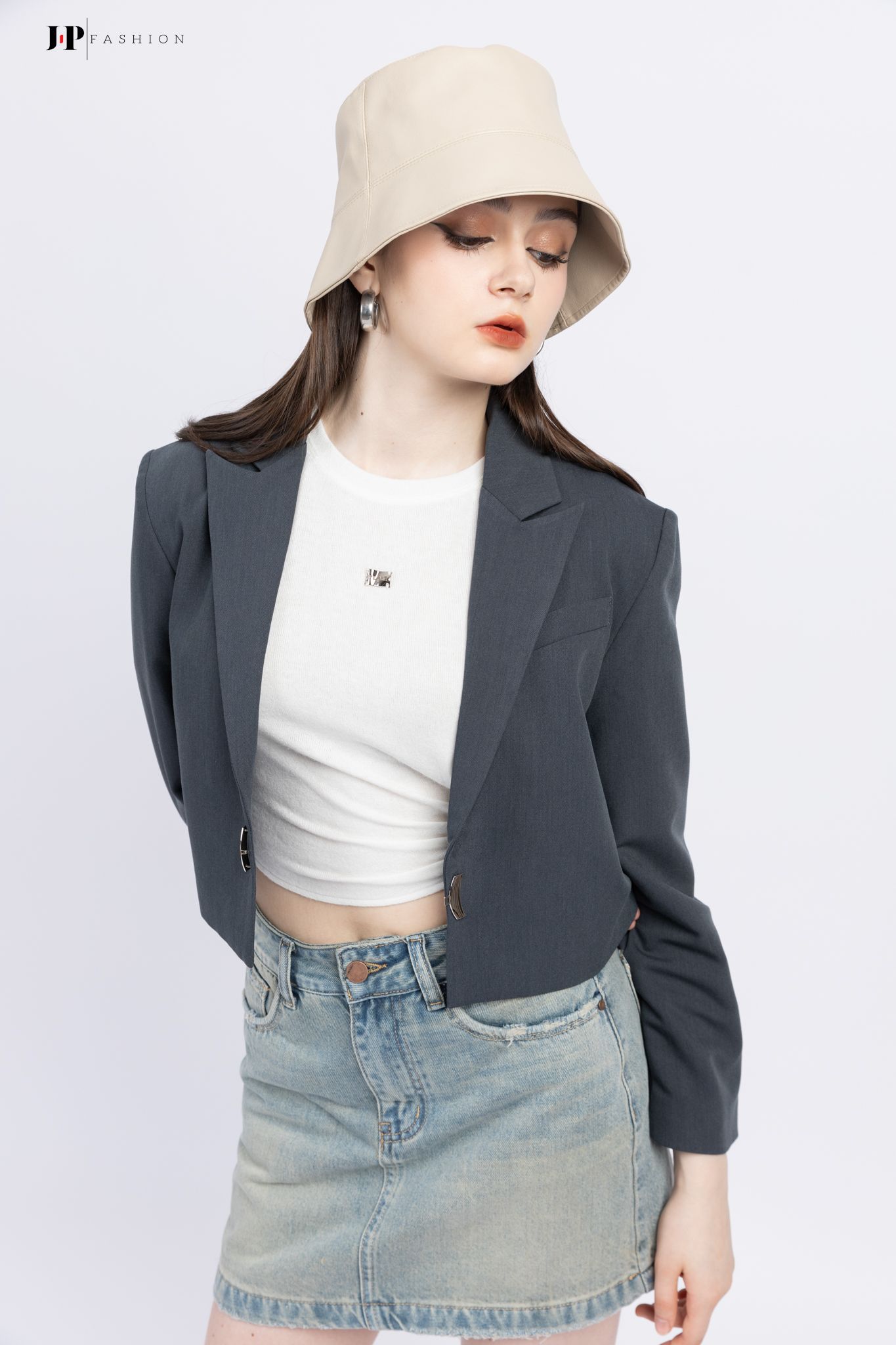 Áo Khoác Vest Kaki Croptop 11509324