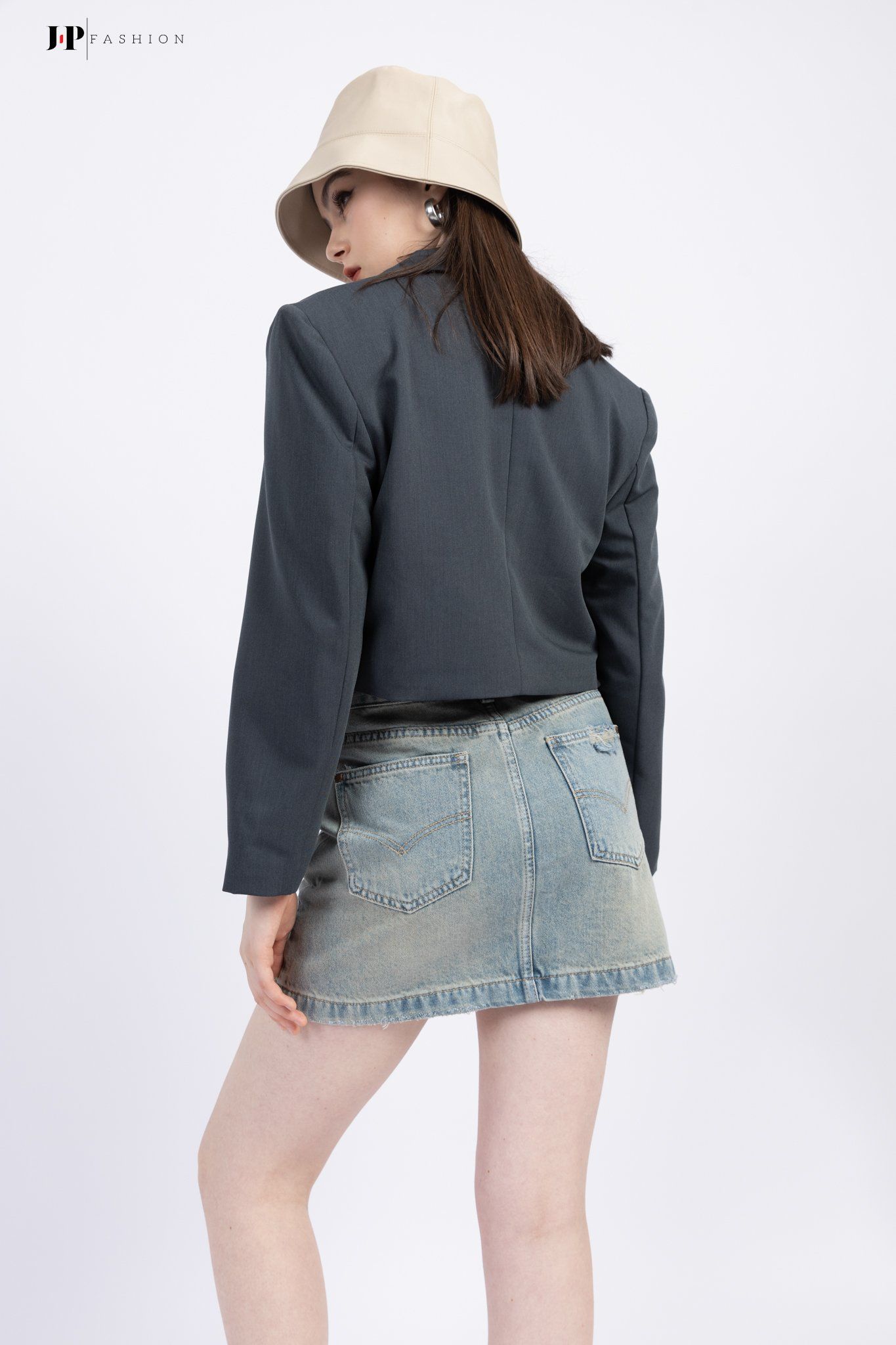 Áo Khoác Vest Kaki Croptop 11509324