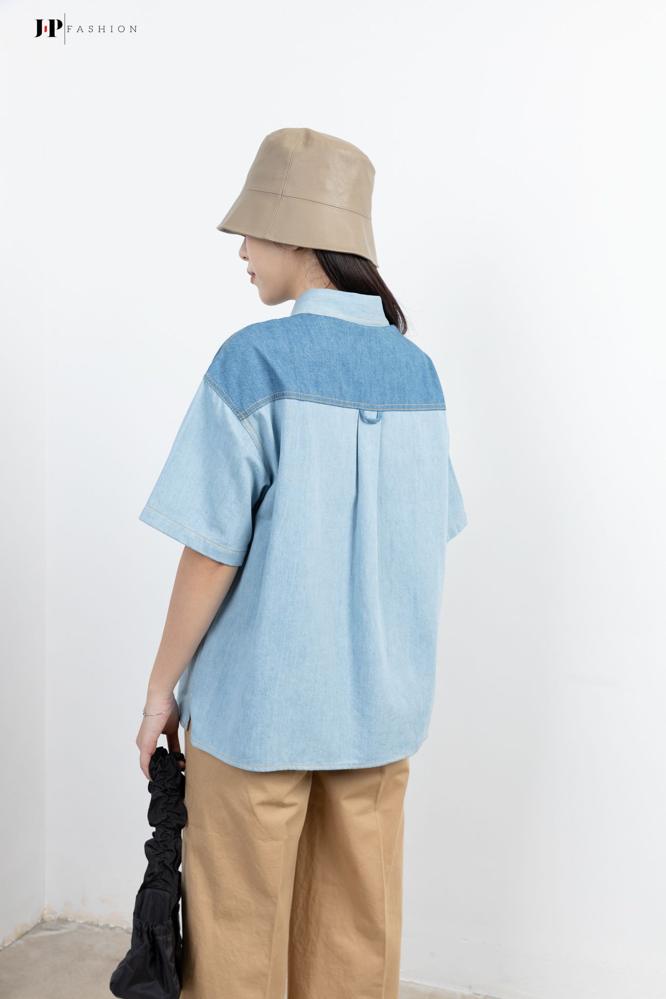 Sơ mi form rộng ngắn tay