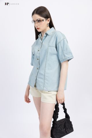 Sơ mi form rộng ngắn tay