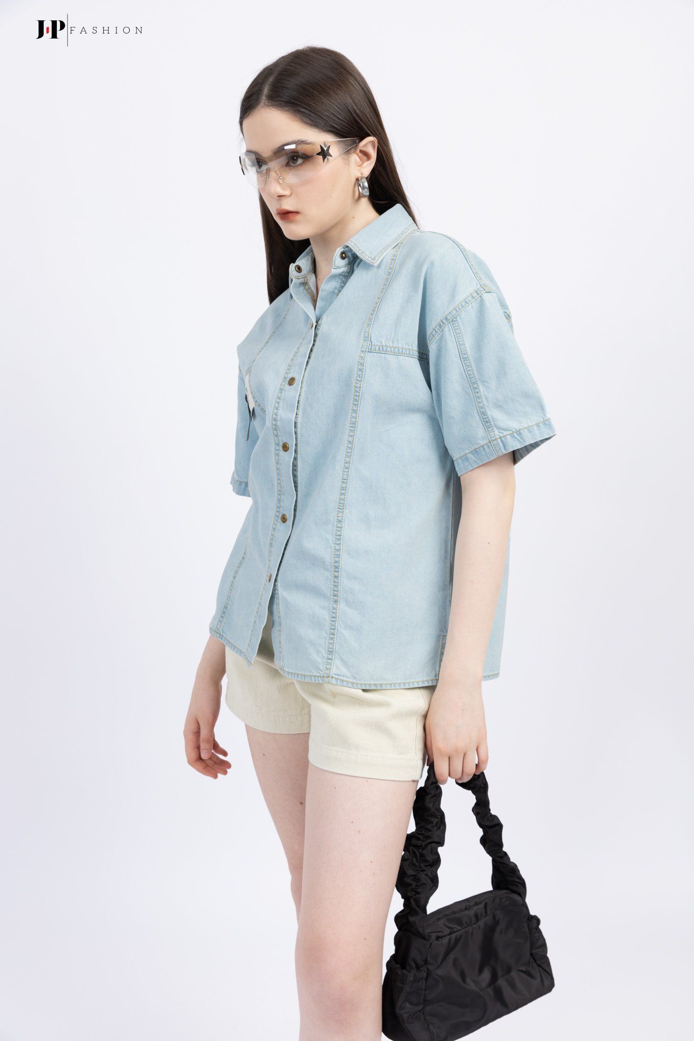 Sơ mi form rộng ngắn tay