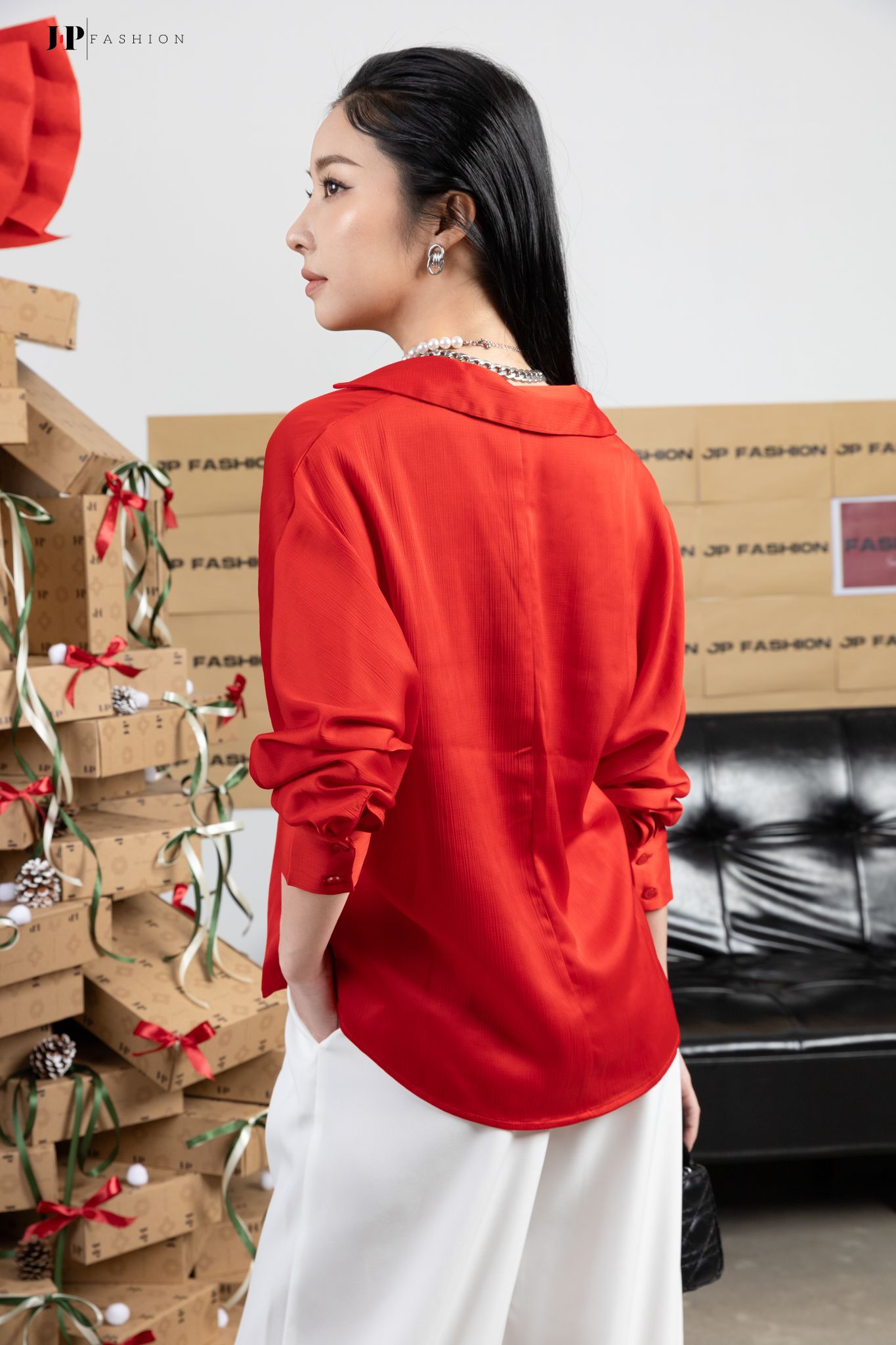 Sơ mi lụa dài tay