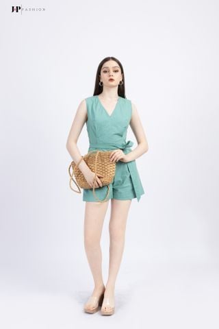 Jumpsuit Linen Ngắn 10909004