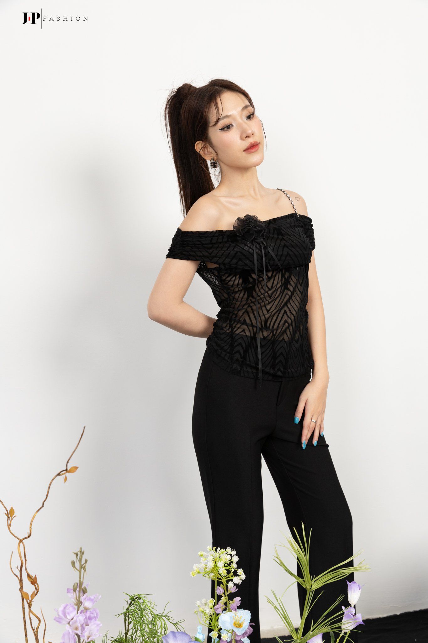 Áo Thun Lưới Bẹt Vai 10209271