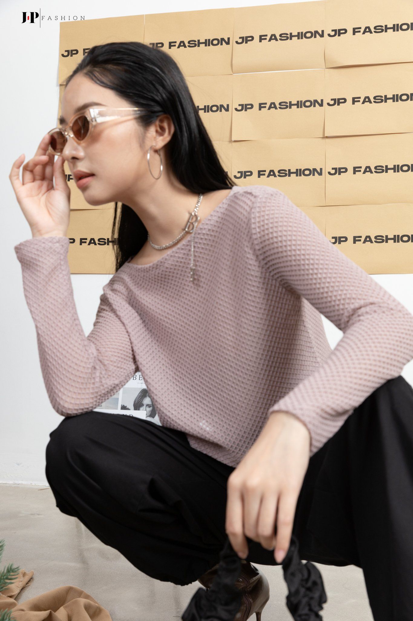 Áo thun croptop dài tay