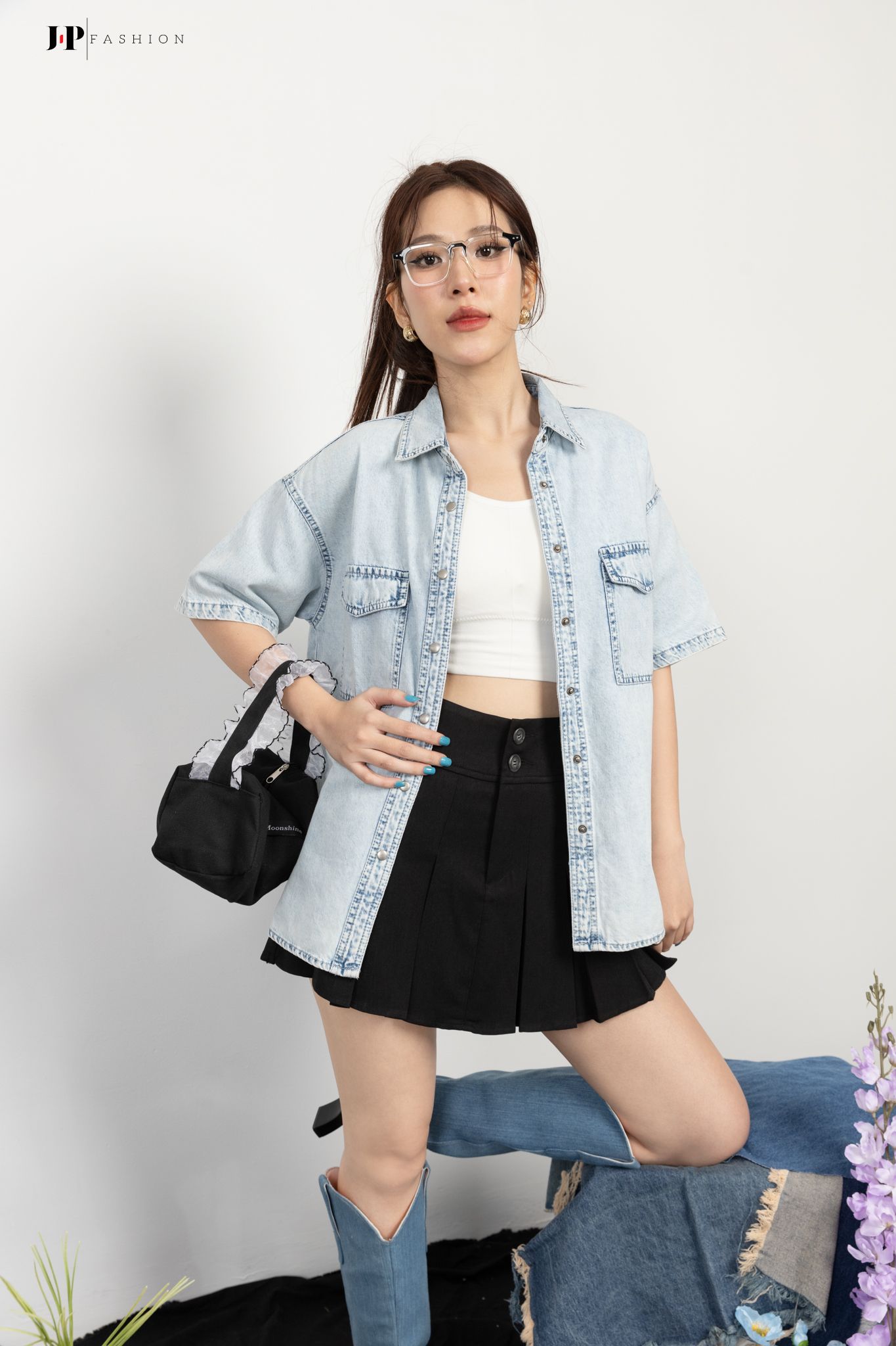 Áo Sơ Mi Jean Form Rộng 10609651