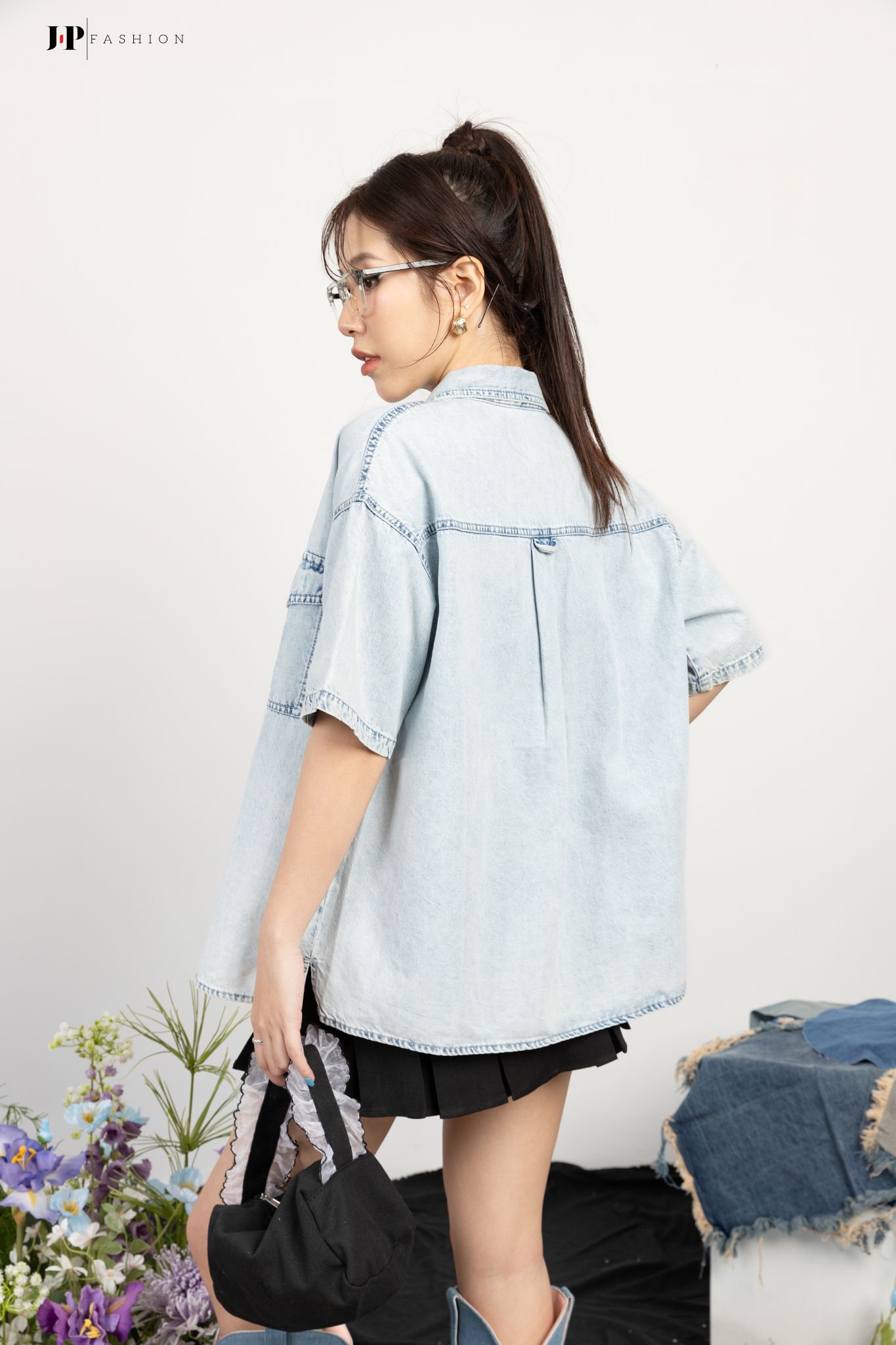 Áo Sơ Mi Jean Form Rộng 10609651