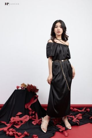 Đầm lụa midi