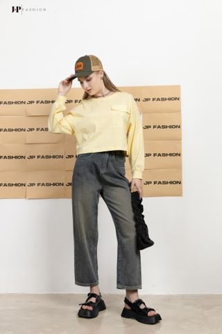 Thun croptop dài tay